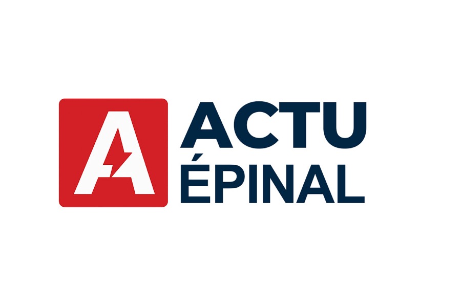Logo du média en ligne Actu Épinal : un grand A blanc sur fond rouge à côté du nom « ACTU ÉPINAL » en bleu marine