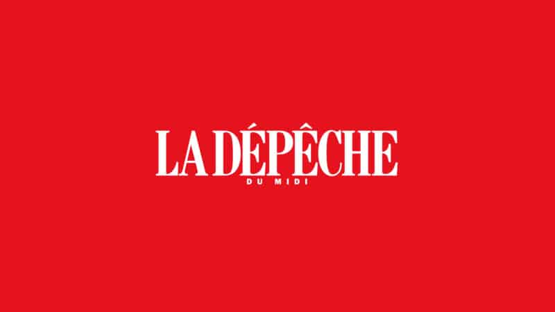 Logo La Dépêche du Midi : lettres blanches « La Dépêche du Midi » sur fond rouge