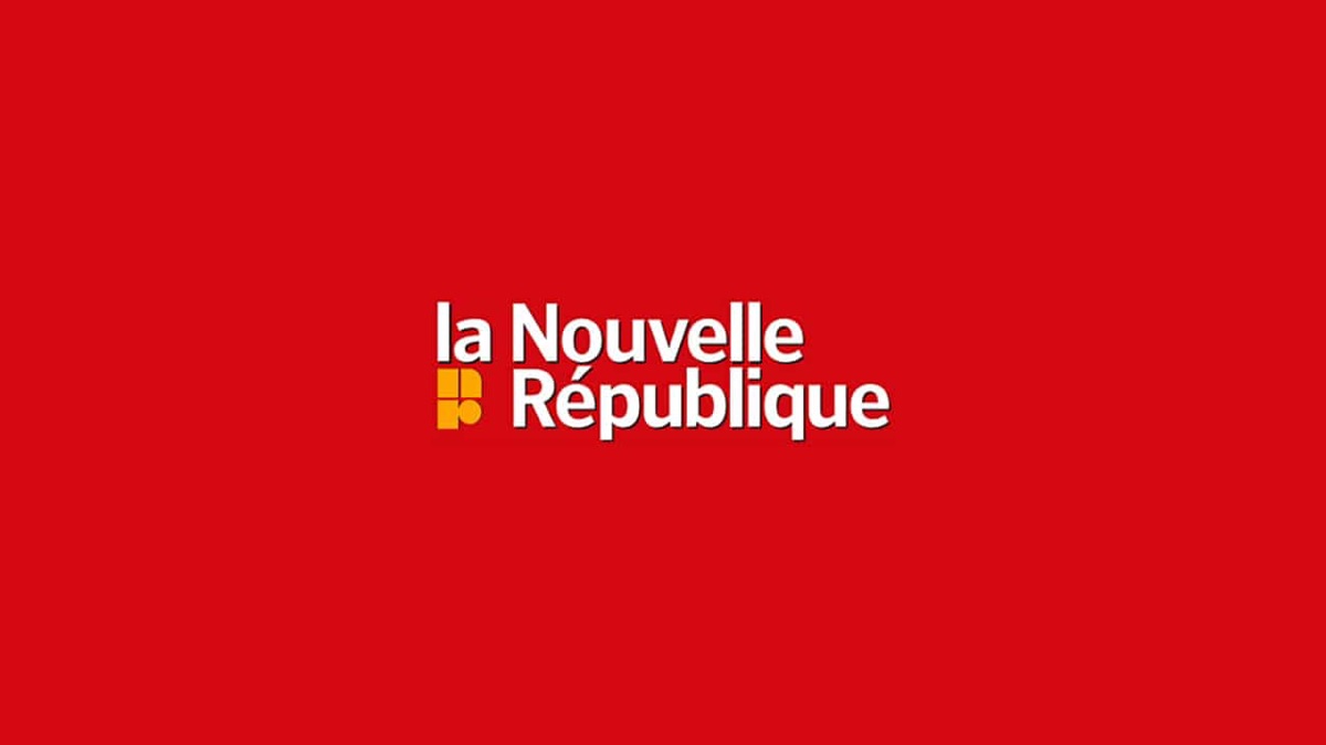 Logo La Nouvelle République : lettres blanches « la Nouvelle République » et monogramme jaune sur fond rouge